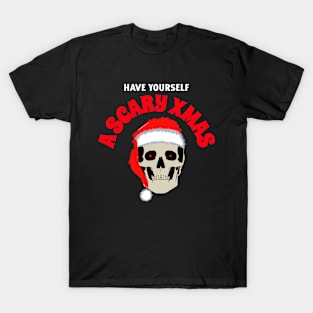 Scary Xmas Spooky Christmas Skull T-Shirt